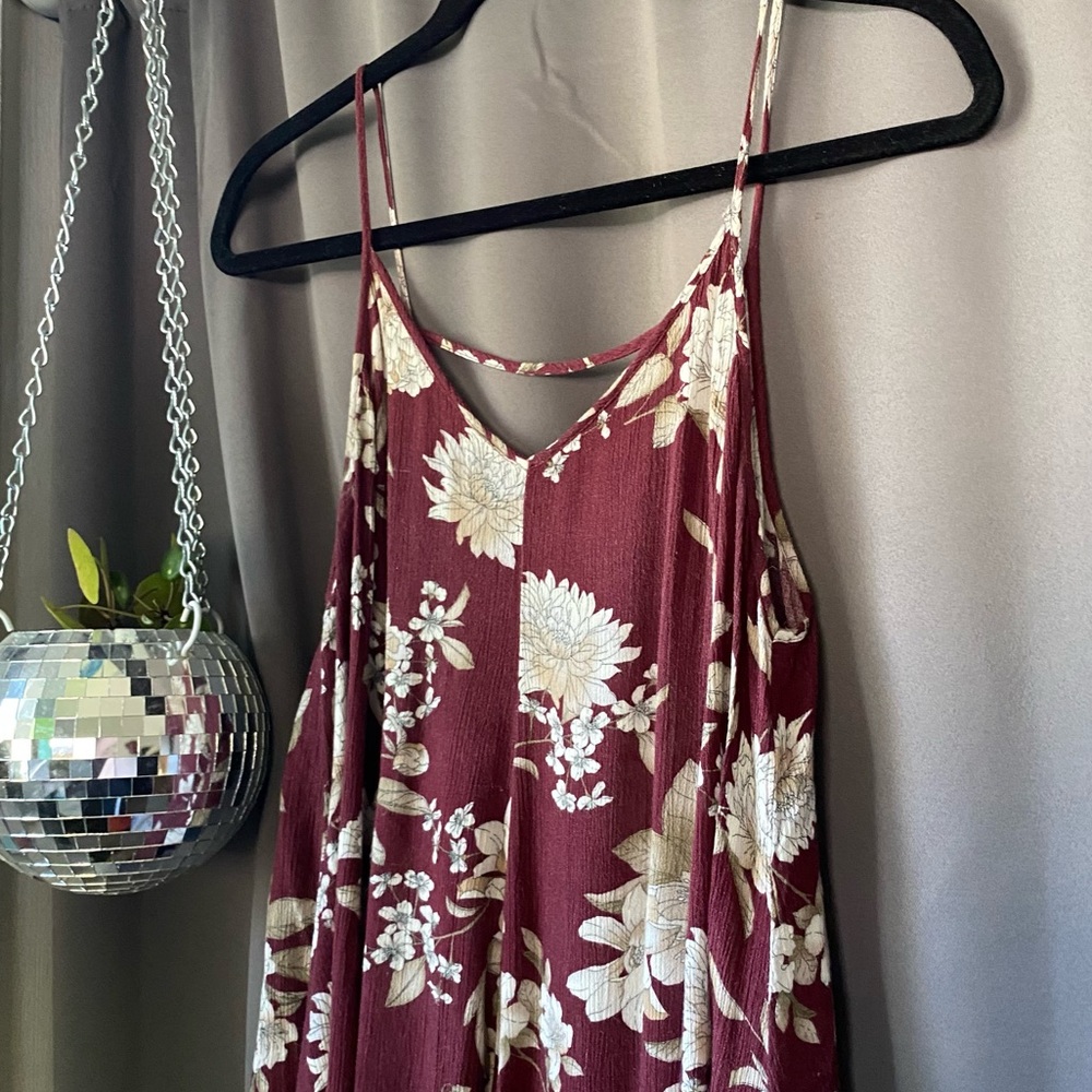 Burgundy floral sundress!
